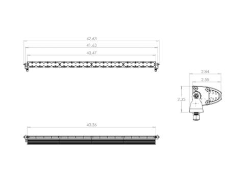 40 Inch LED Light Bar Baja Amber Wide Driving Pattern S8 Series Baja Designs