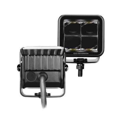 Go Rhino Blackout Series Lights Pair of 2x2 Cube LED Spot Light Kit Black Go Rhino