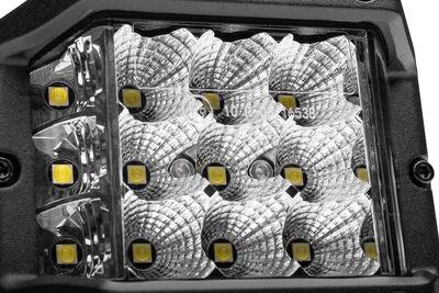 Go Rhino Bright Series Lights Pair of 4x3 Sideline Cube LED Flood Light Kit Black Go Rhino