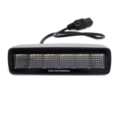 Go Rhino Blackout Series Lights Pair of Sixline LED Flood Light Kit Black Go Rhino
