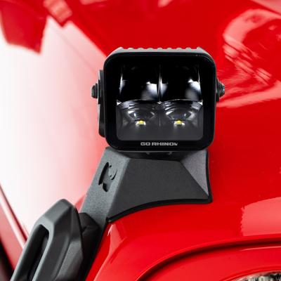 Go Rhino Blackout Series Lights Pair of 3x3 Cube LED Spot Light Kit Black Go Rhino