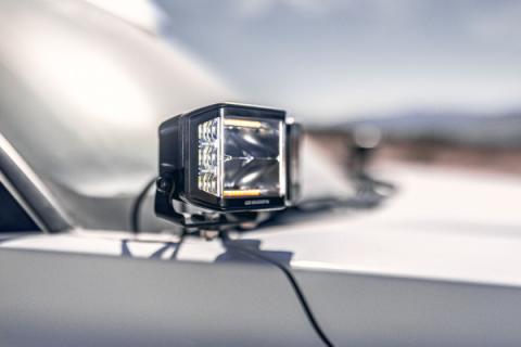 Go Rhino Blackout Combo Series Lights Pair of 4x3 Cube Sideline LEDSpot Lights W/ Amber Black Go Rhino