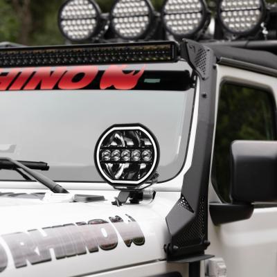 Go Rhino Blackout Series Lights 7 Inch Maxline LED Hi/Low Beam W/Multi Daytime Running Light Black Go Rhino