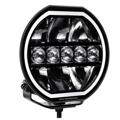 Go Rhino Blackout Series Lights 7 Inch Maxline LED Hi/Low Beam W/Multi Daytime Running Light Black Go Rhino