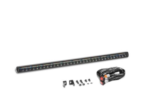 Go Rhino Blackout Combo Series Lights 31.5 Inch Single Row LED Light Bar With Amber Lighting Black Go Rhino