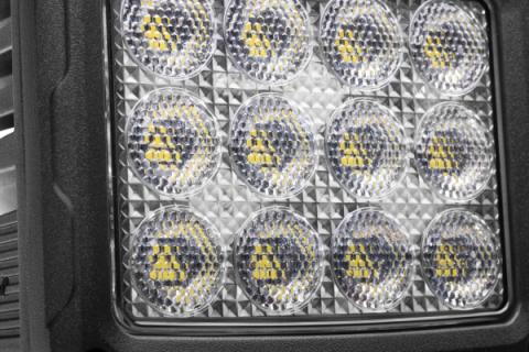 Go Rhino Bright Series Lights 5 Inch Rectangle Single LED Spot Light Kit Black Go Rhino