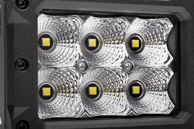 Go Rhino Bright Series Lights Pair of 4x3 Rectangle LED Flood Light Kit Black Go Rhino