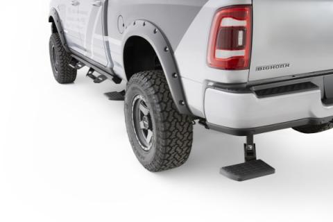 BedStep Retractable Bumper Step For 09-18 Ram 1500 19-22 Ram Classic 10-18 2500/3500 (Excludes Dual Exhaust EcoDiesel Models) AMP Research