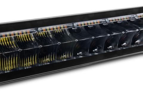 Go Rhino Blackout Combo Series Lights 50 Inch Double Row LED Light Bar With Amber Lighting Black Go Rhino