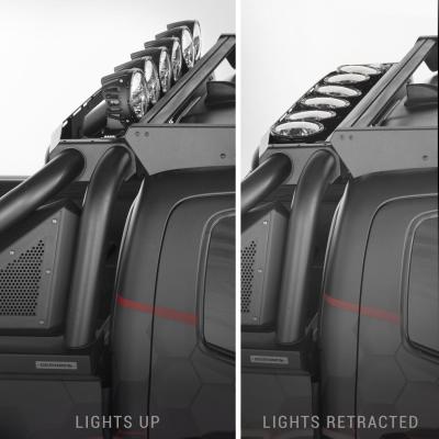 Sport Bar 2.0 with Power Actuated Retractable Light Mount Textured Black 2007-2021 Toyota Tundra 2009-2026 Dodge Ram 1500/2500/3500 Go Rhino