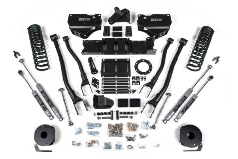 5.5 Inch Lift Kit w/ 4-Link Ram 2500 w/ Rear Air Ride 19-24 4WD Gas NX2 Nitro Shocks