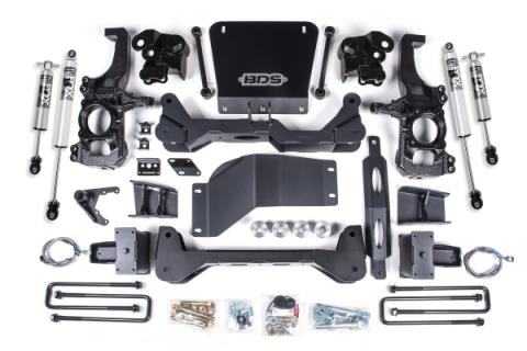 20-24 GM 2500HD/3500HD 4wd 5 Inch Suspension Lift System, 4.5 Inch Rear Lift, Block, w/o overload Fox 2.5 HTO BDS Suspension