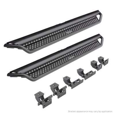 Dominator Xtreme D1 SideSteps With Mounting Bracket Kit Textured Black 2019-2026 Sierra 1500 2020-2026 Sierra 2500/3500 HD Go Rhino