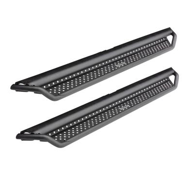 Dominator Xtreme D1 SideSteps With Mounting Bracket Kit Textured Black 2017-2025 Ford F-250/F-350 Go Rhino