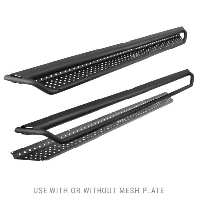 Dominator Xtreme D1 Side Steps with Rocker Panel Mounting Bracket Kit Textured Black 1999-2016 Ford F-250/F-350 Go Rhino