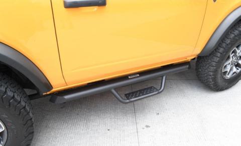 Dominator Xtreme D2 SideSteps Boards Only Textured Black 2021-2025 Ford Bronco Go Rhino