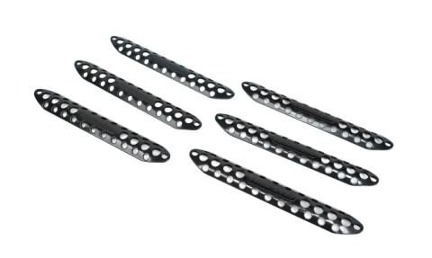 Dominator D3 Modular &amp; D3 1 piece Hoop Step Pad Set Black Powdercoat Go Rhino