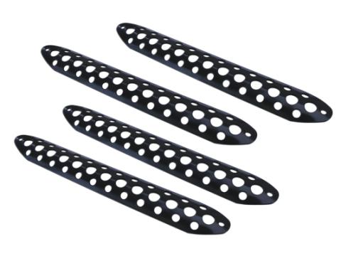 Dominator D3 Modular &amp; D3 1 piece Hoop Scuff Pad Set Black Powdercoat Go Rhino