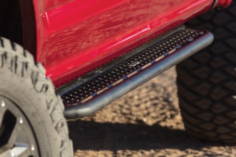 Dominator Xtreme D6 SideSteps With Mounting Bracket Kit Textured Black 1999-2016 Ford F-250/F-350 Extended Cab Go Rhino