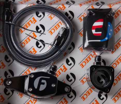 Cummins Coolant Bypass Kit VP 98.5-02 with Stainless Steel Braided Line Fleece Performance