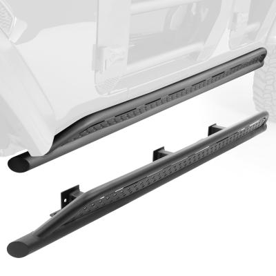 Dominator Xtreme D1 SideSteps With Mounting Bracket Kit Textured Black 2018-2023 Toyota Tacoma Go Rhino