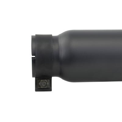 Black Powder Coated Stainless Steel Exhaust Tip 14 Inch Inlet Size: 3.0 Inch Outlet Size: 4.0 Inch Textured Black Go Rhino