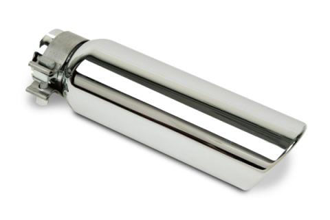 Stainless Steel Exhaust Tip 14 Inch Inlet Size: 4.0 Inch Outlet Size: 5.0 Inch Polished Stainless Steel Go Rhino