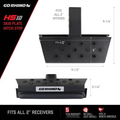 HS 10 Hitch Step Textured Black Go Rhino