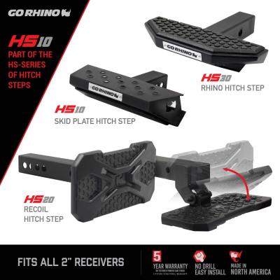 HS 10 Hitch Step Textured Black Go Rhino