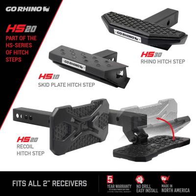 HS 20 Hitch Step Textured Black Go Rhino