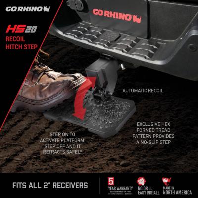 HS 20 Hitch Step Textured Black Go Rhino