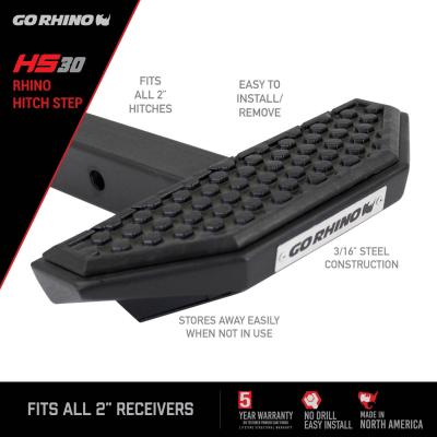 HS 30 Hitch Step Textured Black Go Rhino