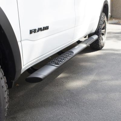 V3 Series Aluminum 5 Inch Elipse Side Steps with Mounting Brackets Textured Black 2015-2019 Silverado/Sierra 2500 HD Go Rhino