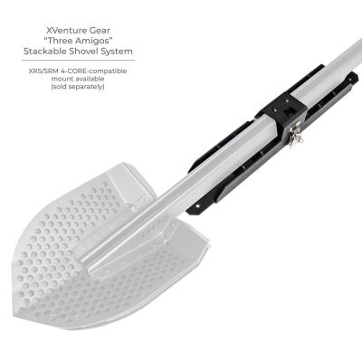 Xventure Gear Perforated Stackable Shovel Textured Black Go Rhino