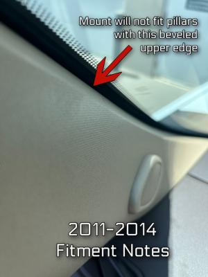 CTS3 Pillar Display Mount for 2007.5-2014 Silverado/Sierra 2500/3500 Edge Products