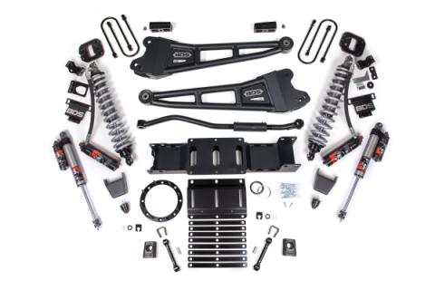 19-25 Ram 3500 4WD 3 Inch Radius Arm Suspension Lift Kit, 2 Inch Rear, Block w/o Overload, 6 Bolt Diesel - Fox 2.5 Performance Elite Series C/O Front, Fox 2.5 Performance Elite Series Rear BDS Suspension