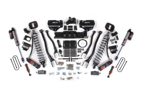 19-24 Ram 3500 4WD 4 Inch 4-Link Suspension Lift Kit, 2 Inch Rear, Block w/ Overload, 6 Bolt Diesel - Fox 2.5 Performance Elite Series C/O Front, FOX 2.0 Front Bump, Fox 2.5 Performance Elite Series Rear BDS Suspension