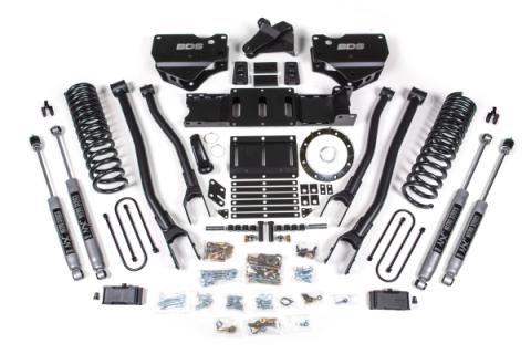 19-23 Ram 3500 4 Inch 4-Link Diesel - 2 Inch Rear Block w/ overload - 8 Bolt T-Case - Fox Shocks BDS Suspension