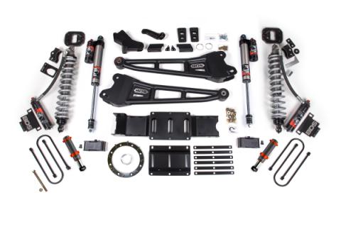 19-24 Ram 3500 4WD 6 Inch Radius Arm Suspension Lift Kit, 5 Inch Rear, Block w/ Overload, 8 Bolt Diesel - Fox 2.5 Performance Elite Series C/O Front, FOX 2.0 Front Bump, Fox 2.5 Performance Elite Series Rear BDS Suspension
