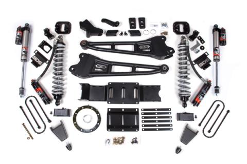 19-24 Ram 3500 4WD 4 Inch Radius Arm Suspension Lift Kit, 2 Inch Rear, Block w/o Overload, 8 Bolt Diesel - Fox 2.5 Performance Elite Series C/O Front, Fox 2.5 Performance Elite Series Rear BDS Suspension