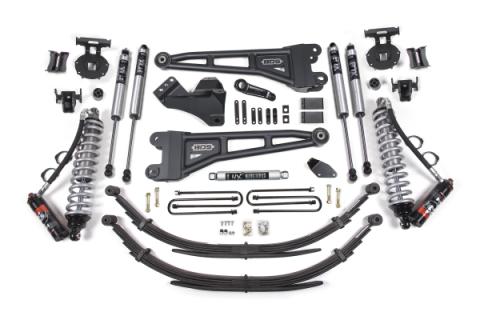 08-10 Ford F-250/F-350 4WD 4 Inch Radius Arm Suspension Lift Kit, 4 Inch Rear Lift, Leaf Spring, Diesel - Fox 2.5 Performance Elite Series C/O Front, Fox 2.0 IFP Performance Series Aux Front, Fox 2.0 IFP Performance Series Rear BDS Suspension