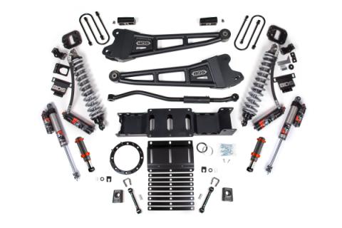 19-25 Ram 3500 4WD 3 Inch Radius Arm Suspension Lift Kit, 2 Inch Rear, Block w/o Overload, 8 Bolt Diesel - Fox 2.5 Performance Elite Series C/O Front, FOX 2.0 Front Bump, Fox 2.5 Performance Elite Series Rear BDS Suspension