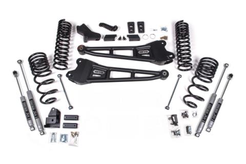 25-26 Ram 2500 4WD (Diesel) 4 Inch Radius Arm Suspension Lift Kit, 2.5 Inch Rear Lift, Coil Spring - Fox 2.5 Performance Elite Series Shocks BDS Suspension