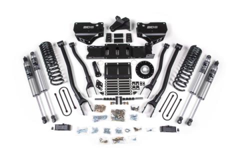 25-26 Ram 3500 (Gas) 4 Inch 4-Link Suspension Lift Kit W/ Indexing Ring, 2 Inch Rear Lift w/ Overload, Block - Fox 2.5 IFP PS Shocks BDS Suspension