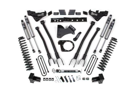 23-26 Ford F-250/F-350 Super Duty 4WD 7 Inch 4-Link Suspension Lift Kit, 6 Inch Rear, Leaf Spring, Diesel - Fox 2.5 Performance Series Shocks BDS Suspension