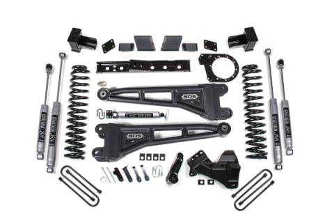 23-26 Ford F-350 DRW 4WD 7 Inch Radius Arm Suspension Lift Kit, 5 Inch Rear, Block, Diesel - Fox 2.5 Performance Elite Series Shocks Front and Rear BDS Suspension