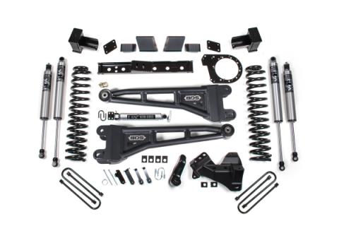 23-26 Ford F-350 DRW 4WD 7 Inch Radius Arm Suspension Lift Kit, 5 Inch Rear, Block, Diesel - Fox 2.5 IFP Performance Series Shocks Front and Rear BDS Suspension
