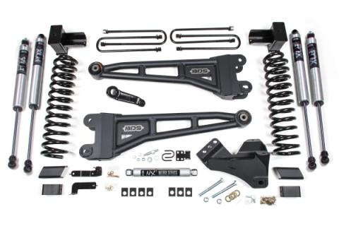 23-26 Ford F-350 DRW 4WD 5 Inch Radius Arm Suspension Lift Kit, 3 Inch Rear, Block, Gas - Fox 2.0 IFP Performance Series Front and Rear Shocks BDS Suspension