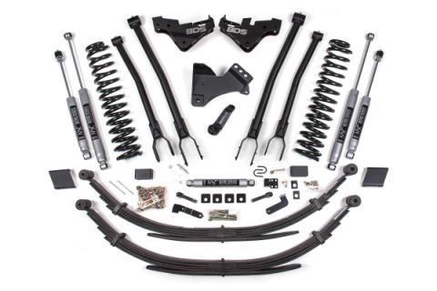 23-26 Ford F-250/F-350 4WD 5 Inch 4-Link Suspension Lift Kit, 3 Inch Rear, Block (W/O Overload), Gas - Fox 2.5 IFP Performance Series Shocks Front and Rear BDS Suspension