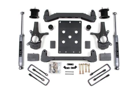 07-13 Chevrolet Silverado 1500 - GMC Sierra 1500 2WD 4.5 Inch Suspension Lift Kit, 3 Inch Rear Lift, Block, Fox 2.0 IFP Performance Series Shocks BDS Suspension